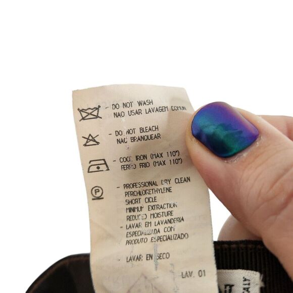 ARMANI COLLEZIONI Pants Womens 12 Brown Academia Soft‎ Micro Corduroy Wide Leg - Picture 9 of 9